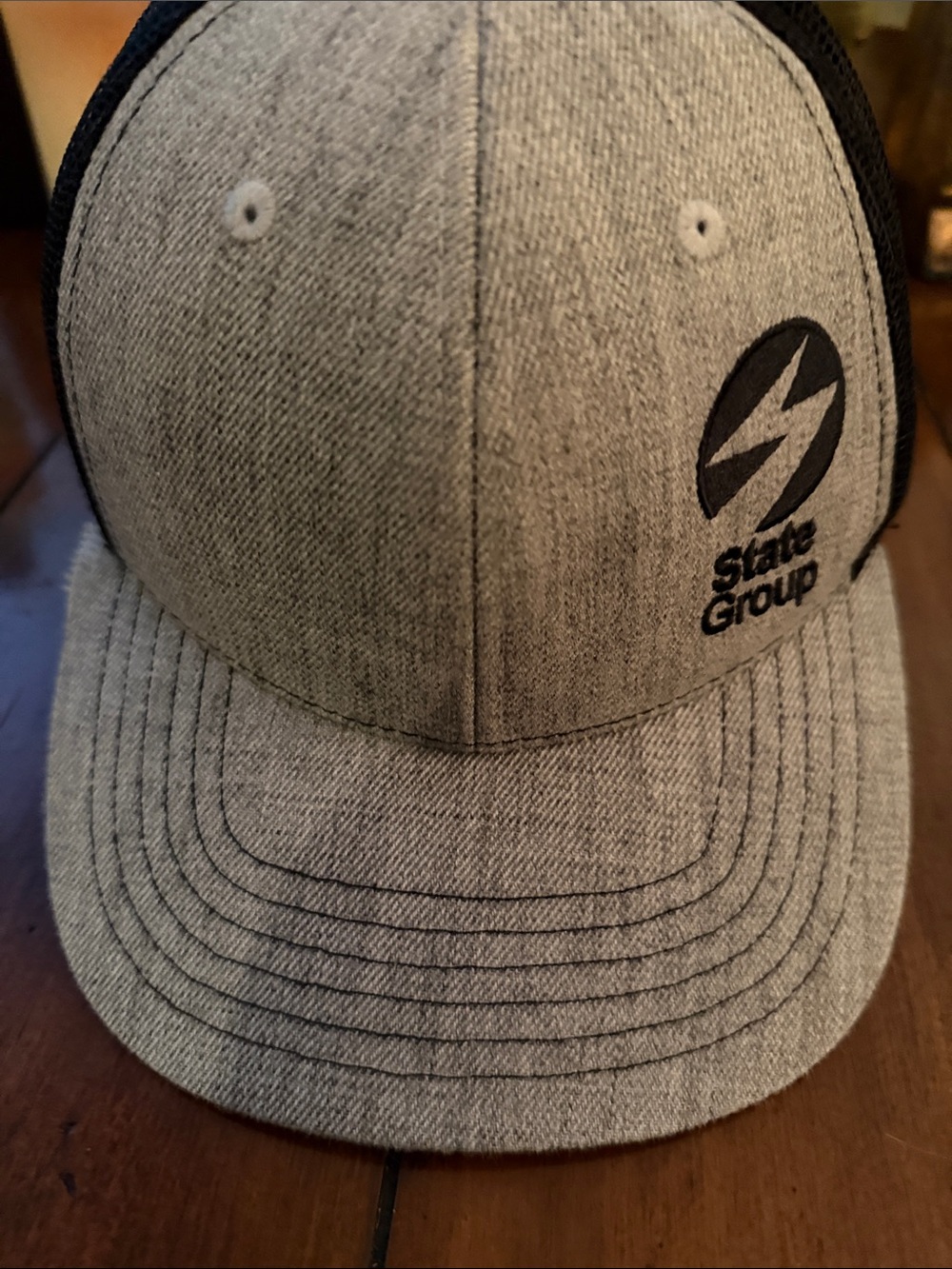 Gray Mesh-Back Baseball Cap